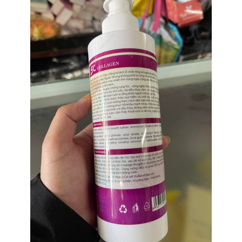 Dầu Gội Chống Gàu Nấm 5C Collagen 500ml