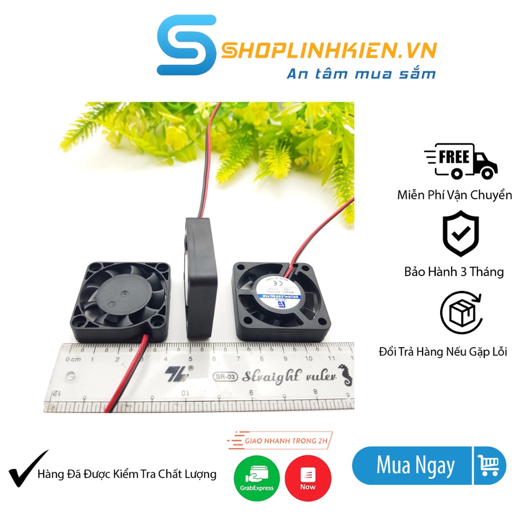 Quạt Tản Nhiệt 12V 4x4CMQuạt 4CM 12VQuạt Tản Hút Khí Nóng Siêu Nhỏ 4Cm 12V 2 Chân-Shoplinhkienm2m