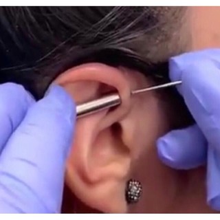 Ống đỡ kim xỏ khuyên/ dụng cụ xỏ khuyên
