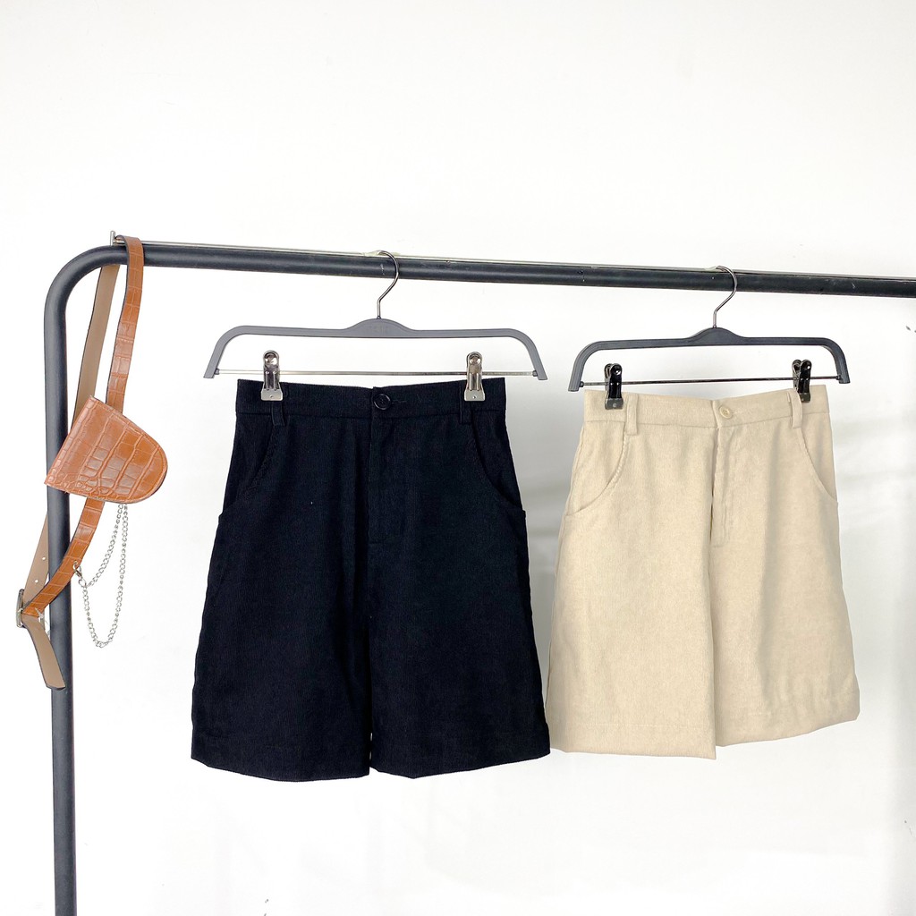 QUẦN SHORT lưng thun với chất vải nhung tăm - S2640K - S2640D