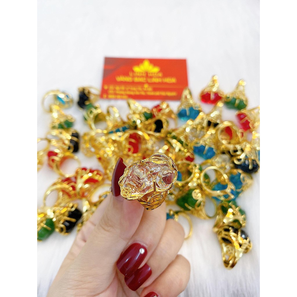 Nhẫn Tỳ Hưu 💎𝙁𝙍𝙀𝙀𝙎𝙃𝙄𝙋 💎Giảm 20k Khi Nhập  Nhẫn Phong Thuỷ Màu Sắc Đẹp Xưởng Trang Sức Cao Cấp