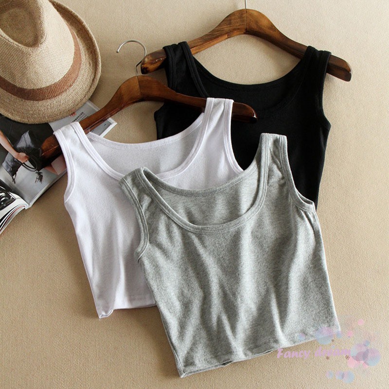 COD Women Solid Color Vest Slim Sleeveless Casual Summer Tank Top for Daily Wear | BigBuy360 - bigbuy360.vn