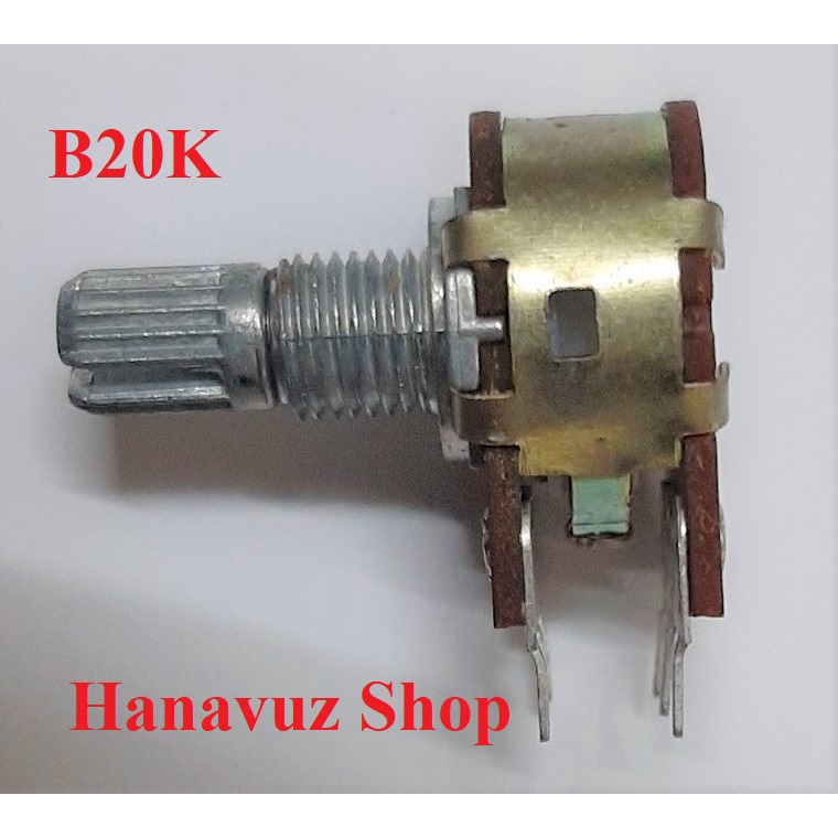 Biến trở kép B50K/ B20K, Triết áp đôi, chiết áp kép, chiết áp đôi, chiết áp kép B50K/ B20K