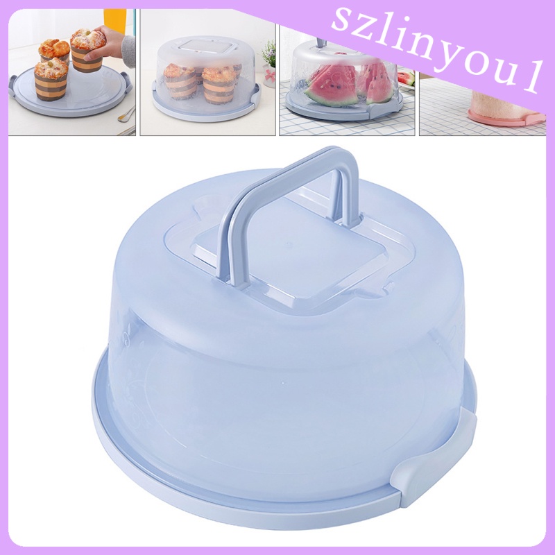 New Arrival Plastic Cake Box Round Cake Storage Carrier Container Lockable Lid