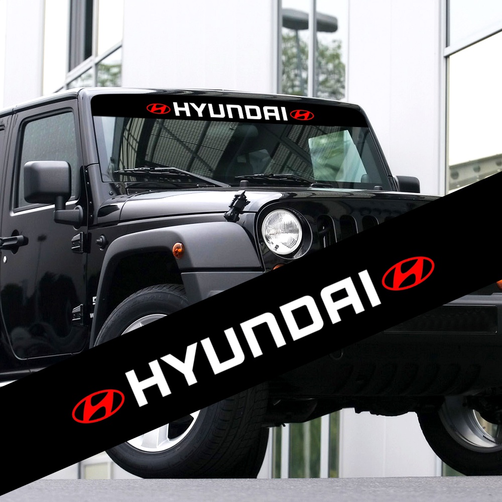 Sticker Phản Quang Dán Kính Chắn Gió Trước / Sau Xe Hơi Cho Hyundai Sonata Elantra Tucson Creta I30 Ix35 I40