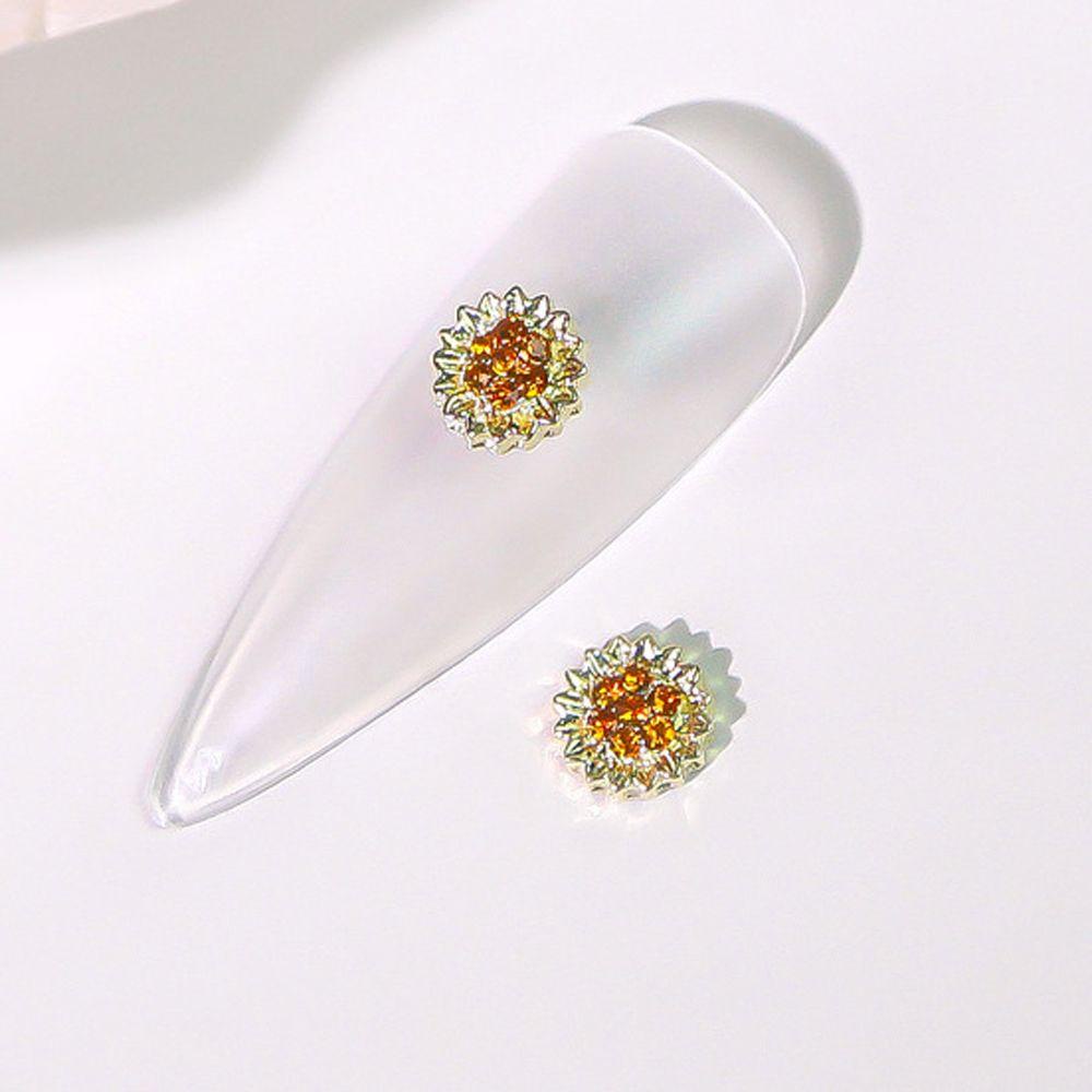 OCEANMAP Phụ Kiện Đá 3D Hình Hoa Lá Trang Trí Móng Tay Nghệ Thuật