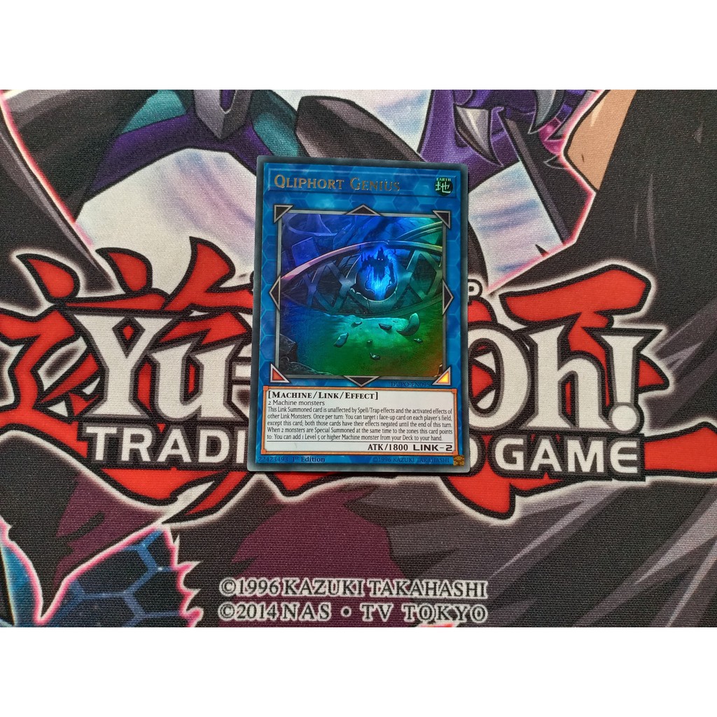 Thẻ bài Yugioh chính hãng Qliphort Genius - DUPO-EN095 - Ultra Rare 1st Edition