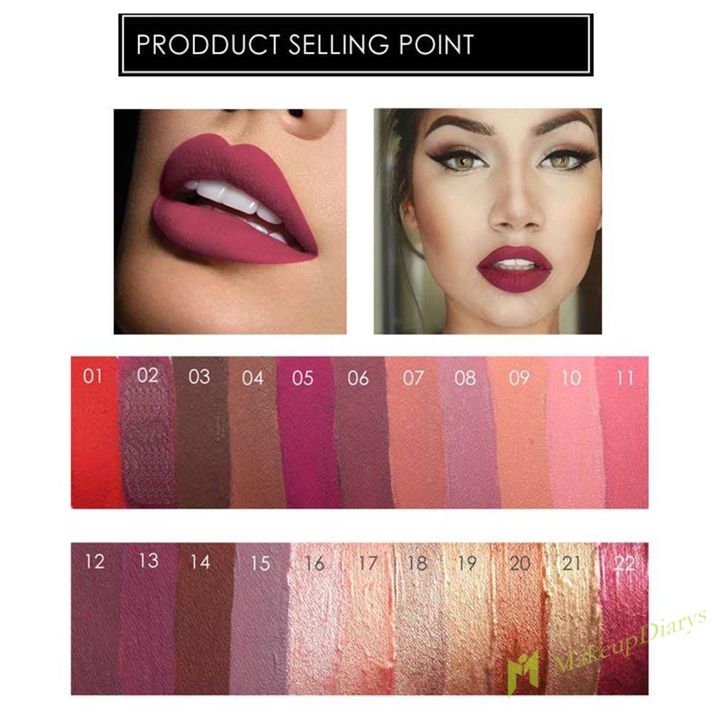 【New Arrival】Waterproof Matt Liquid Lipstick Moisturize Smooth Long Lasting Lip Gloss