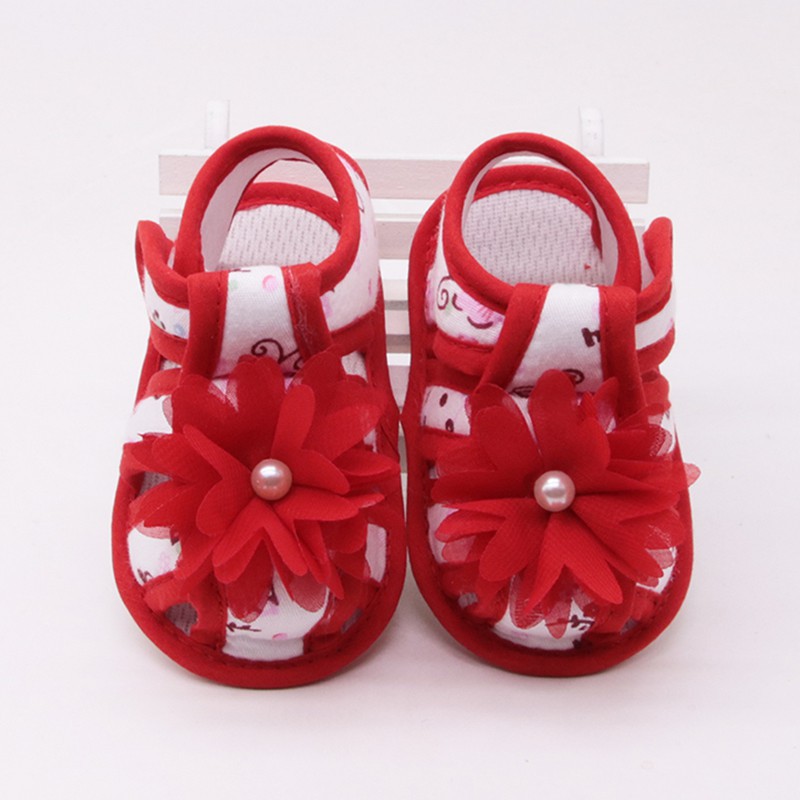 Giày Sandal Đính Hoa Xinh Xắn Cho Bé Gái