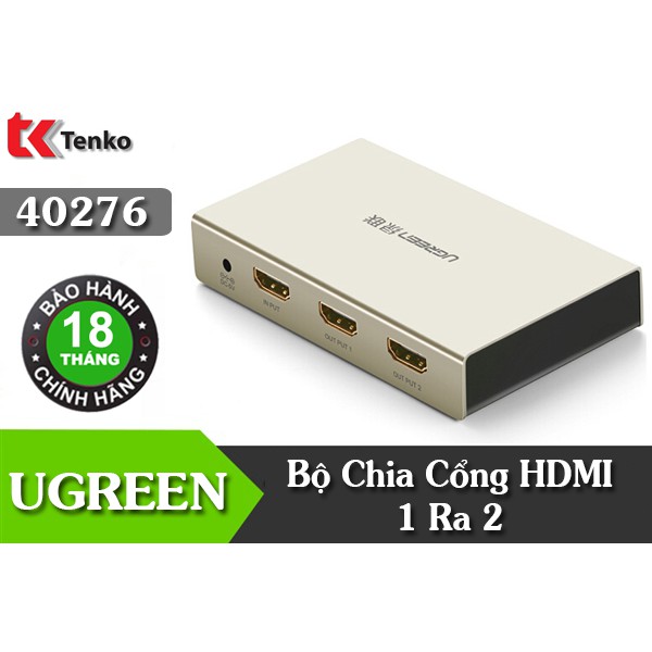 Bộ Chia HDMI 1 Ra 2 Hỗ Trợ 4K Ugreen 40276