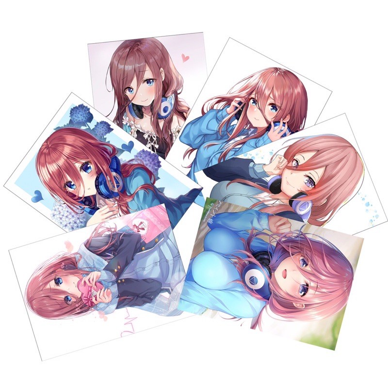 set 6 ảnh anime Go-Toubun no Hanayome khổ a4 / 6 poster Go-Toubun no Hanayome