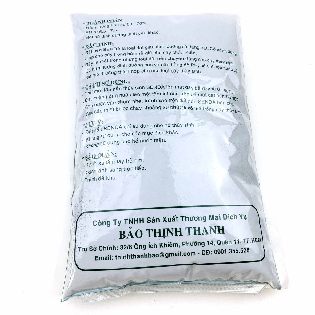 2KG Phân Nền Thuỷ Sinh Senda Hạt Rắn Chắc, Không Nhũng Cho Hồ Cá Thuỷ Sinh [SENDA]