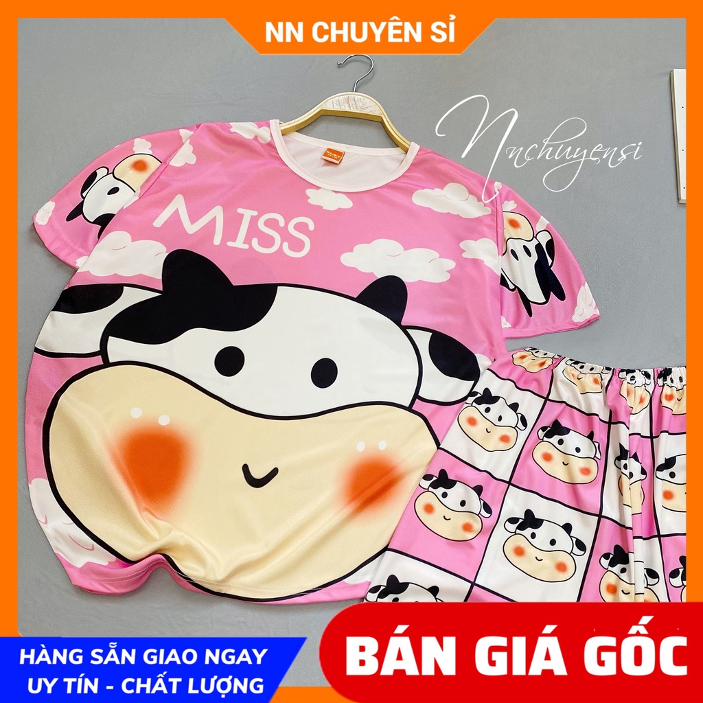 Bộ bò sữa cho bé trai bé gái &amp; người lớn đến 70 ký vải thun mềm mịn mát hình bò sữa unisex nam nữ DBRBD SIZE 6 ĐẾN XL