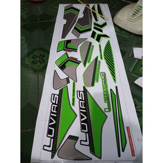 Tem rời luvias xe xanh lá đen