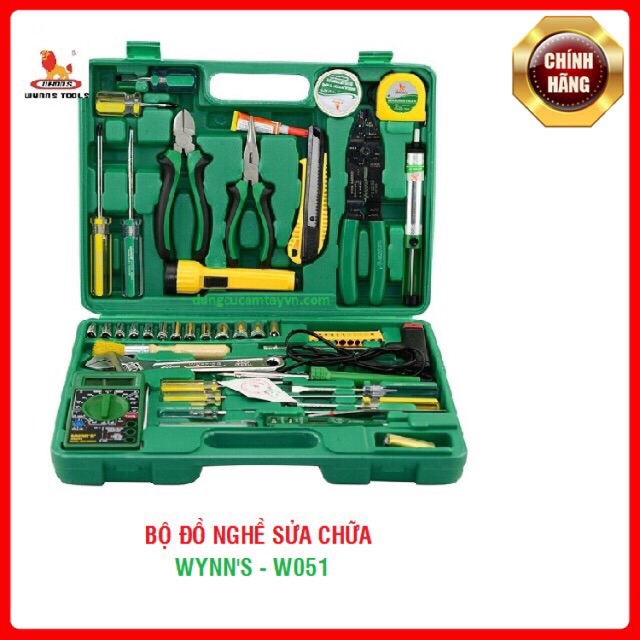 [Hãng phân phối chính thức]Bộ đồ nghề sửa điện 51 món Wynn's - W051