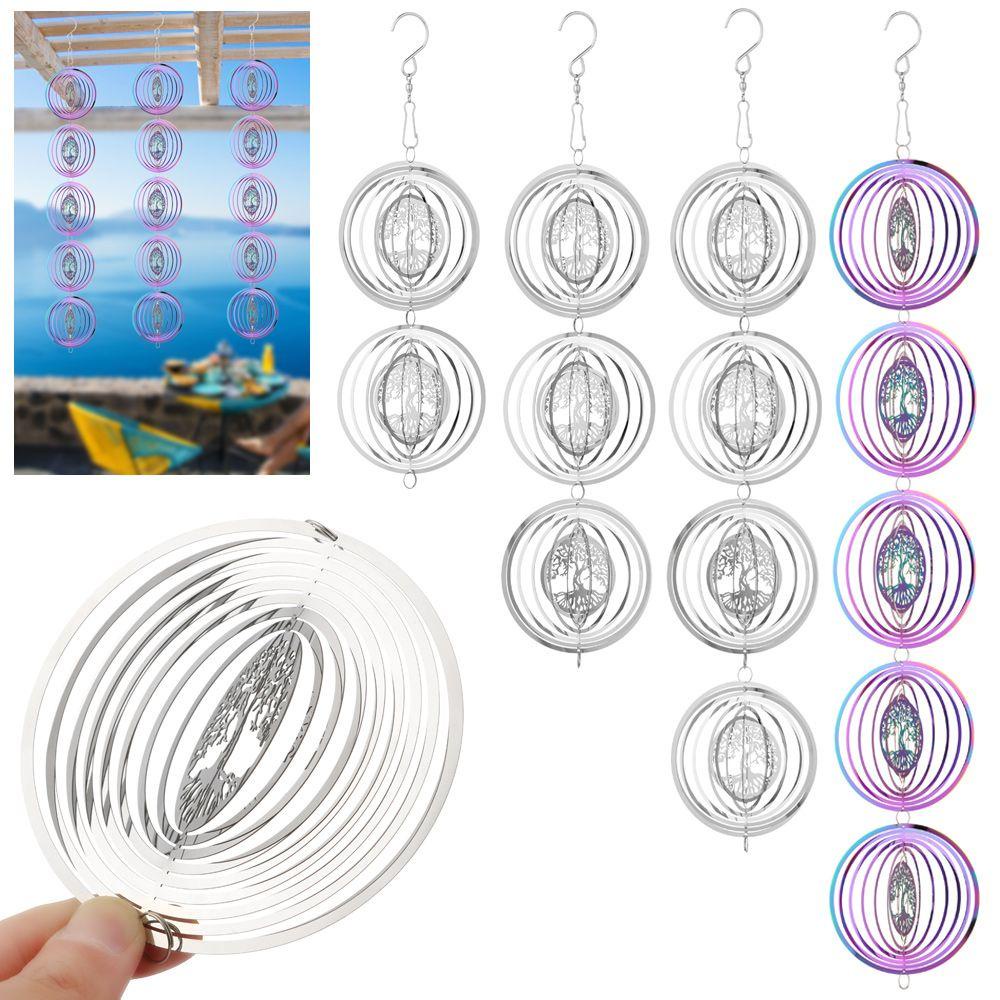 YNATURAL Chuông Gió Treo Ngoài Trời Bằng Thép Không Gỉ 3D