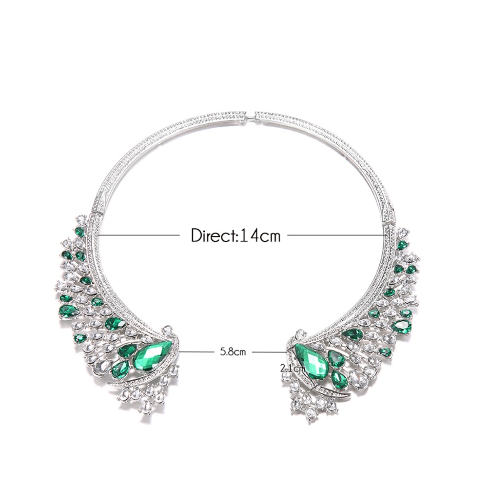 Vòng cổ đính đá hình giọt nước thời trang cho nữ