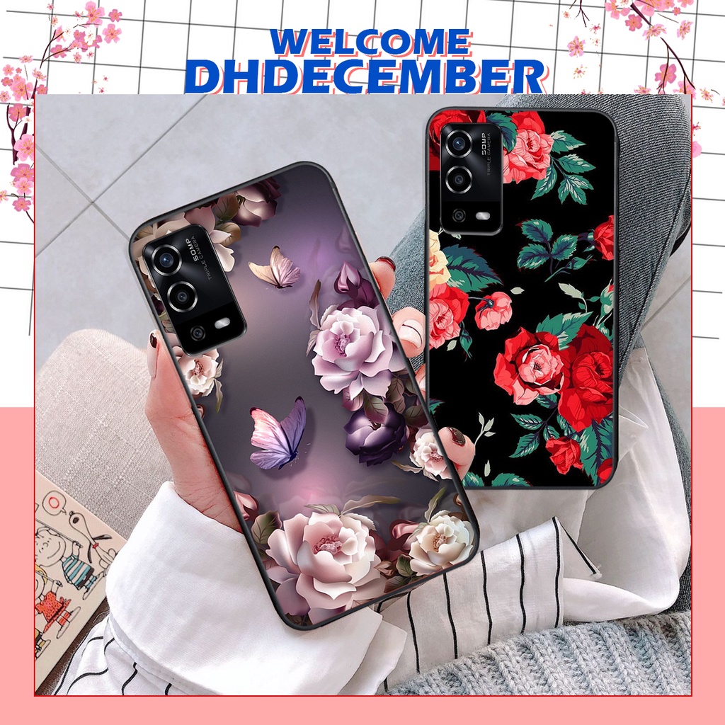 Ốp lưng Oppo A55 in hình hoa tinh tế , mới mẻ DH DECEMBER