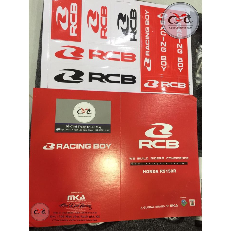 SIÊU RẺ - Số gãy đôi RacingBoy Winner RS150 Malaysia chính hãng - màu trắng