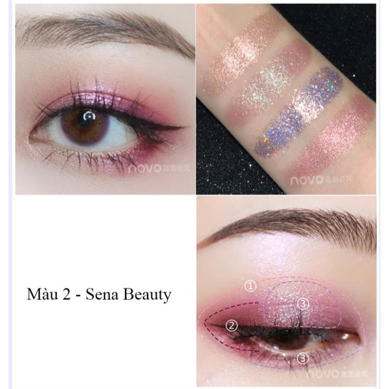Bảng Mắt Novo Dẹp 9 Ô Soft Eye Shadow Smooth Texture