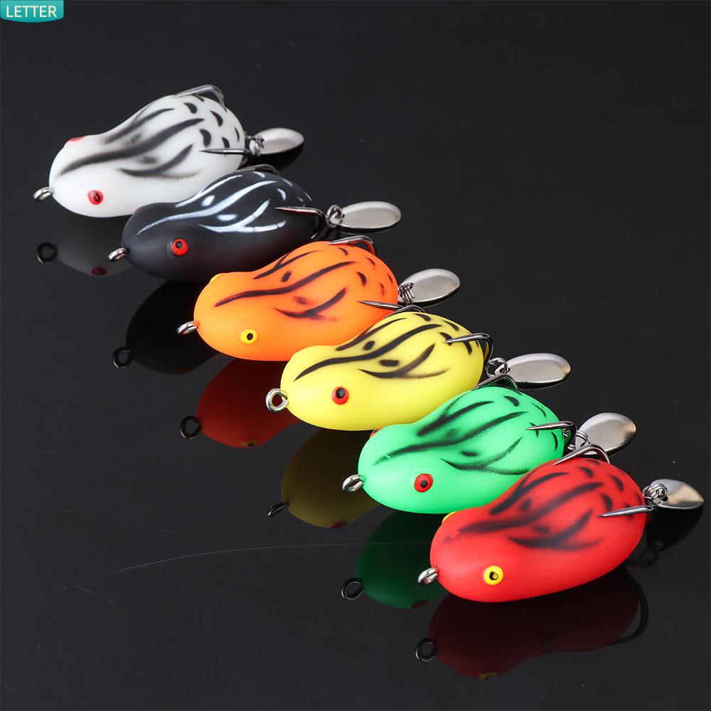 Mồi Câu Cá Giả Hình Ếch Nhiều Màu Có Móc Câu Chuyên Dụng