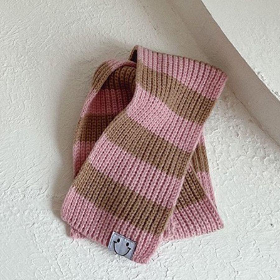 Khăn len sọc ngang phối màu cho bé - I062, phụ kiện thời trang thu đông cho bé trai bé gái 2022