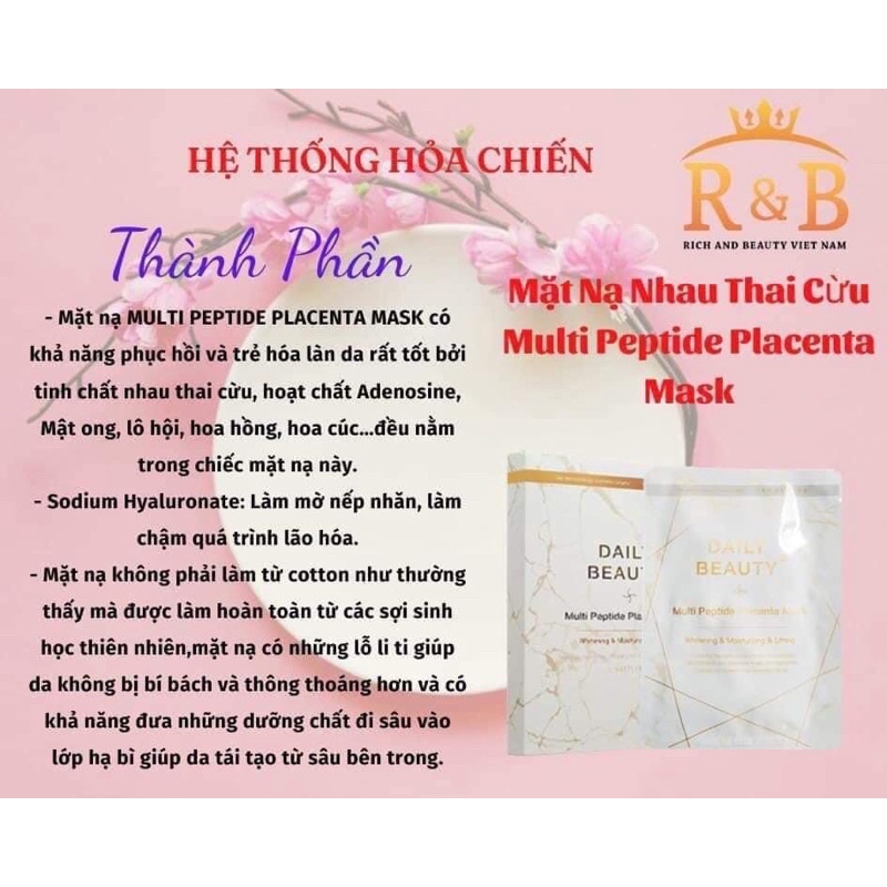 mặt nạ nhau thai cừu Multi Peptide Placents Mask