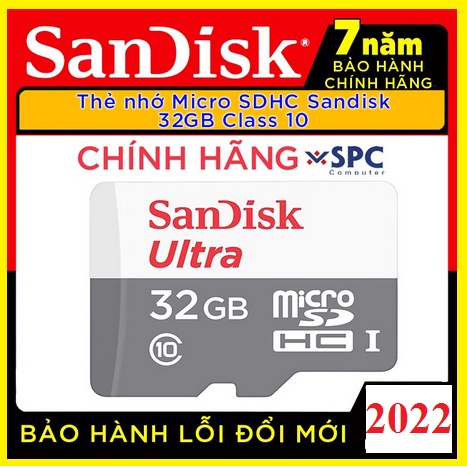 Thẻ nhớ 32GB - 64GB -128GB Sandisk class 10 dùng cho điện thoại,CAMERA