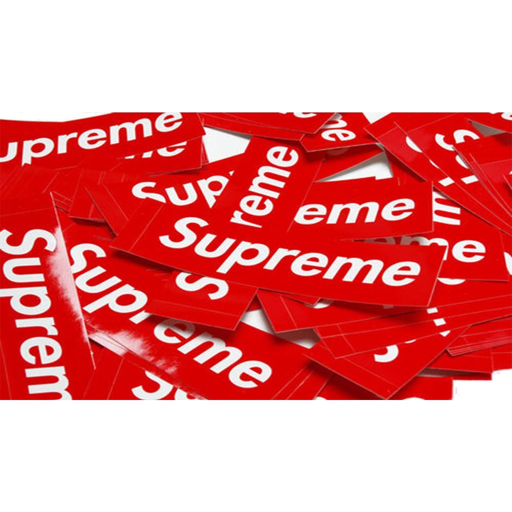Bộ 20 Sticker hình dán SUPREME, dán laptop, dán nón bảo hiểm, hình dán pvc chống nước