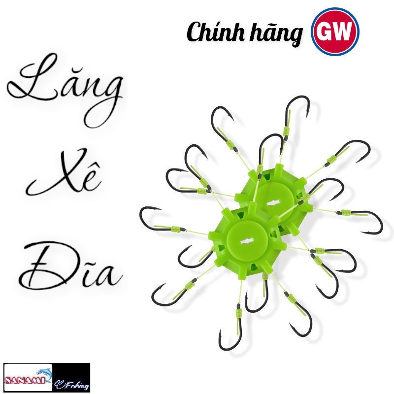 Lưỡi Câu Cá Lăng Xê Đĩa Chính Hãng GW LCC02 Thiết Kế Công Nghệ Bện Dây PE Siêu Tải Trọng - Sanami Fishing