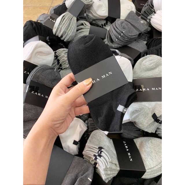 Tất Nam Nữ, Vớ Nam Nữ ZARA Cổ Ngắn, Chất Liệu Co Giãn, Mềm, Thoáng Khí Chống Hôi Chân Tốt, Giá Ưu Đãi Tại Xưởng