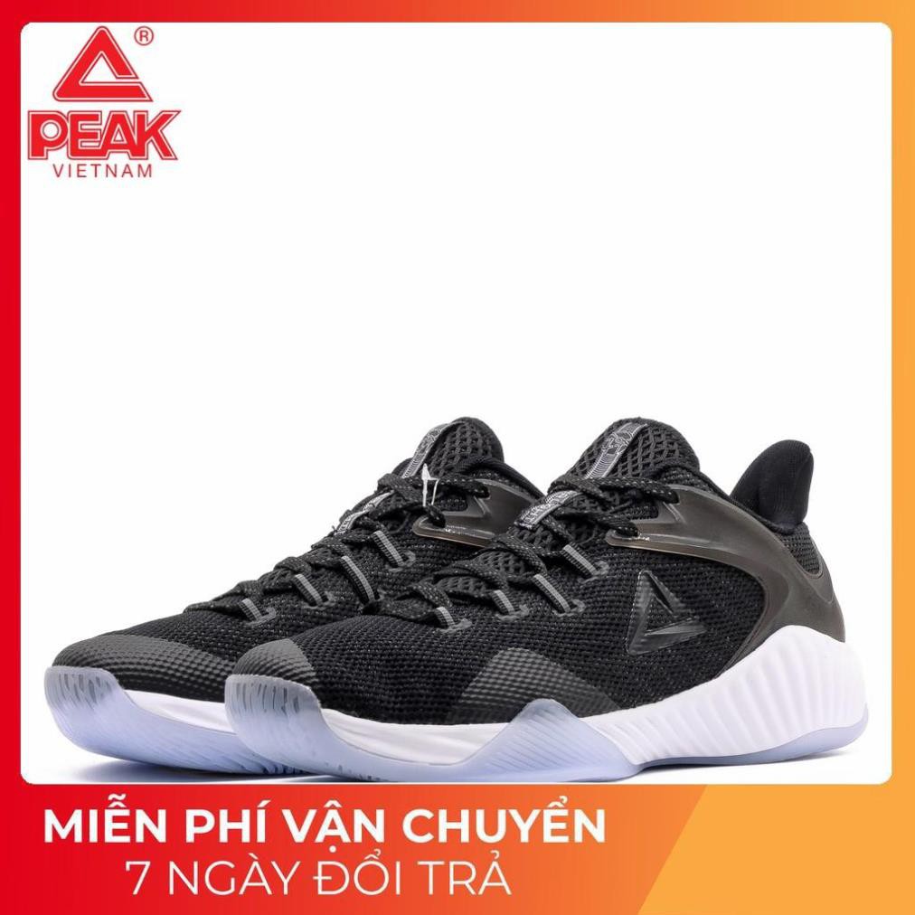 Giày bóng rổ PEAK Basketball Ultra Light STA E92041A – Đen Trắng XỊN 2020 new