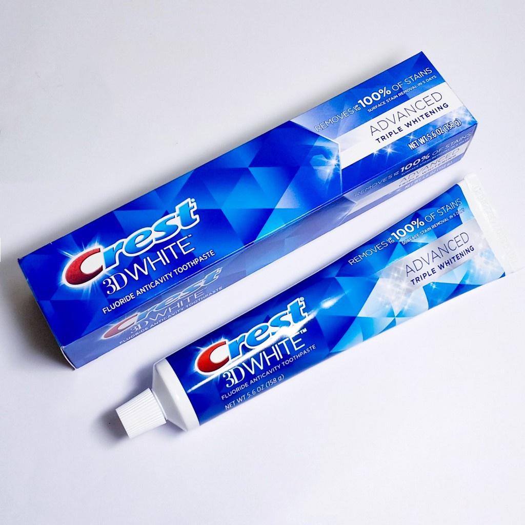 Kem Đánh Răng - Crest 3D White Advanced Triple Whitening 158g