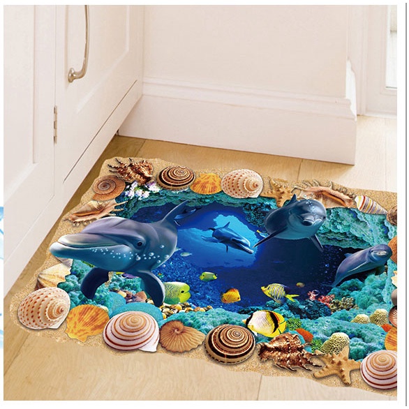 Decal dán tường, tranh dán tường 3D, dán sàn, dán tường mẫu đẹp XL8126