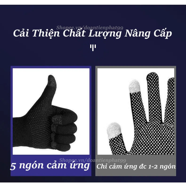 ***Găng tay chơi game cảm ứng 5 ngón chống mồ hôi Telefinger Gloves