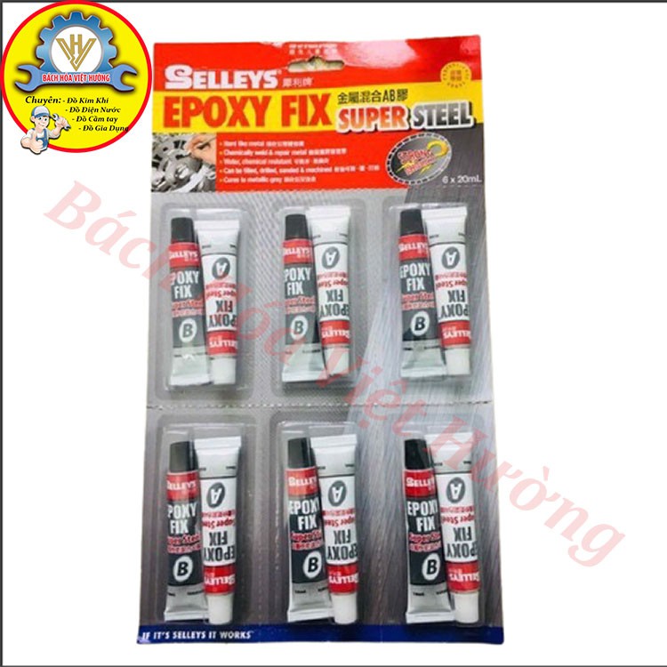 Keo gắn sắt AB 2 thành phần Epoxy fix Selleys (chính hãng) 15ml giá 1 cặp