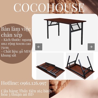 Bàn làm việc chân sắt gấp gọn