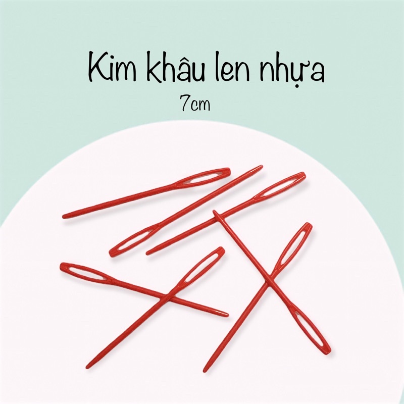 Kim khâu nhựa 7cm túi 2 cây