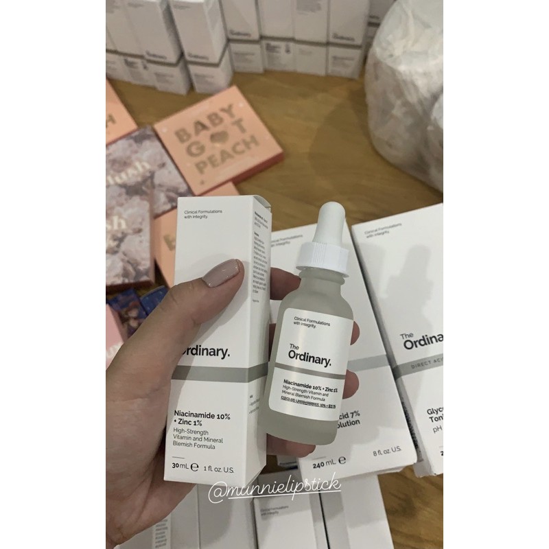 Tinh chất giảm mụn thâm The Ordinary Niacinamide 10% + Zinc 1%
