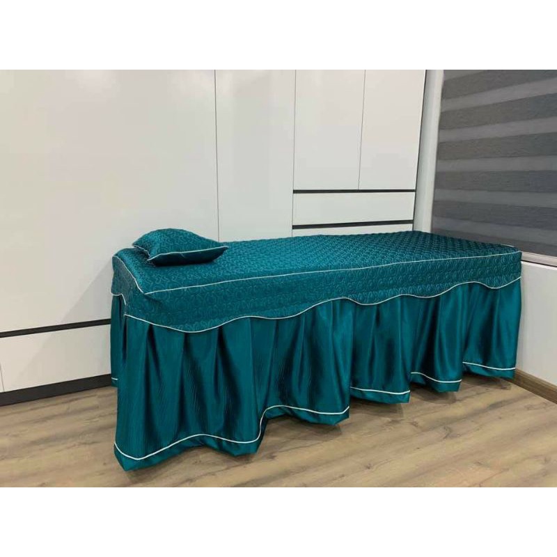 Ga/drap giường spa lụa trần bông cao cấp tặng kèm vỏ gối