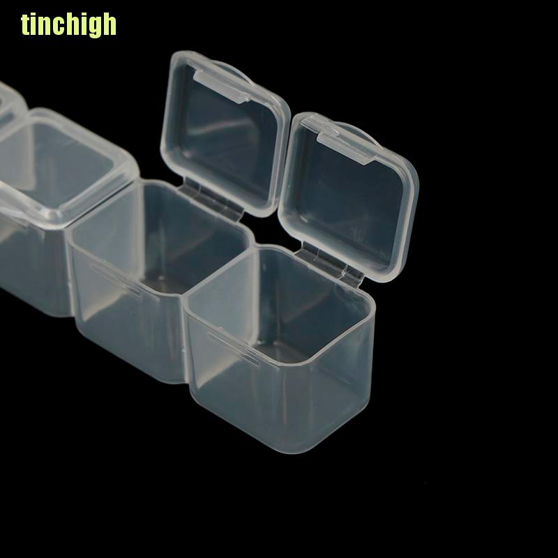 Hộp Nhựa Trong Suốt 28 Ngăn Đựng Đá Trang Trí