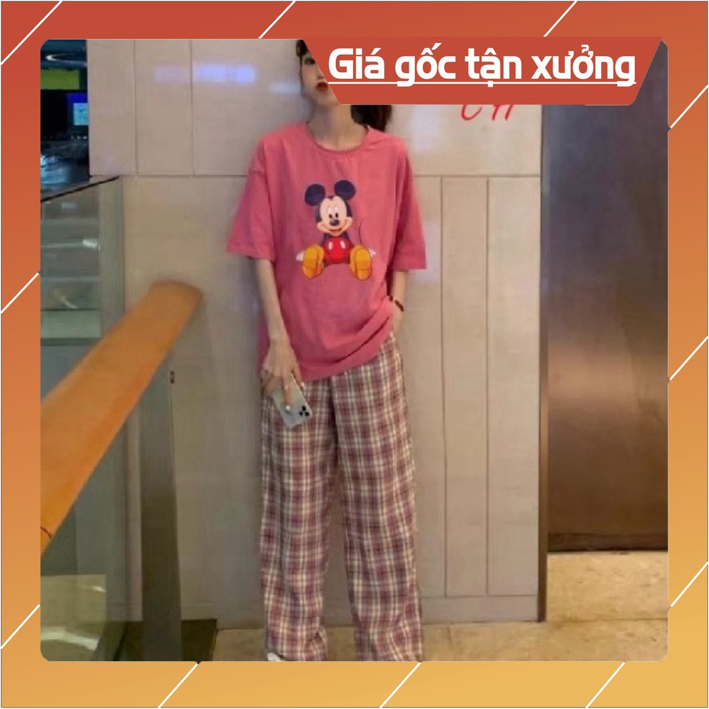 Sét áo mich ki + quần kẻ đính cúc CH12