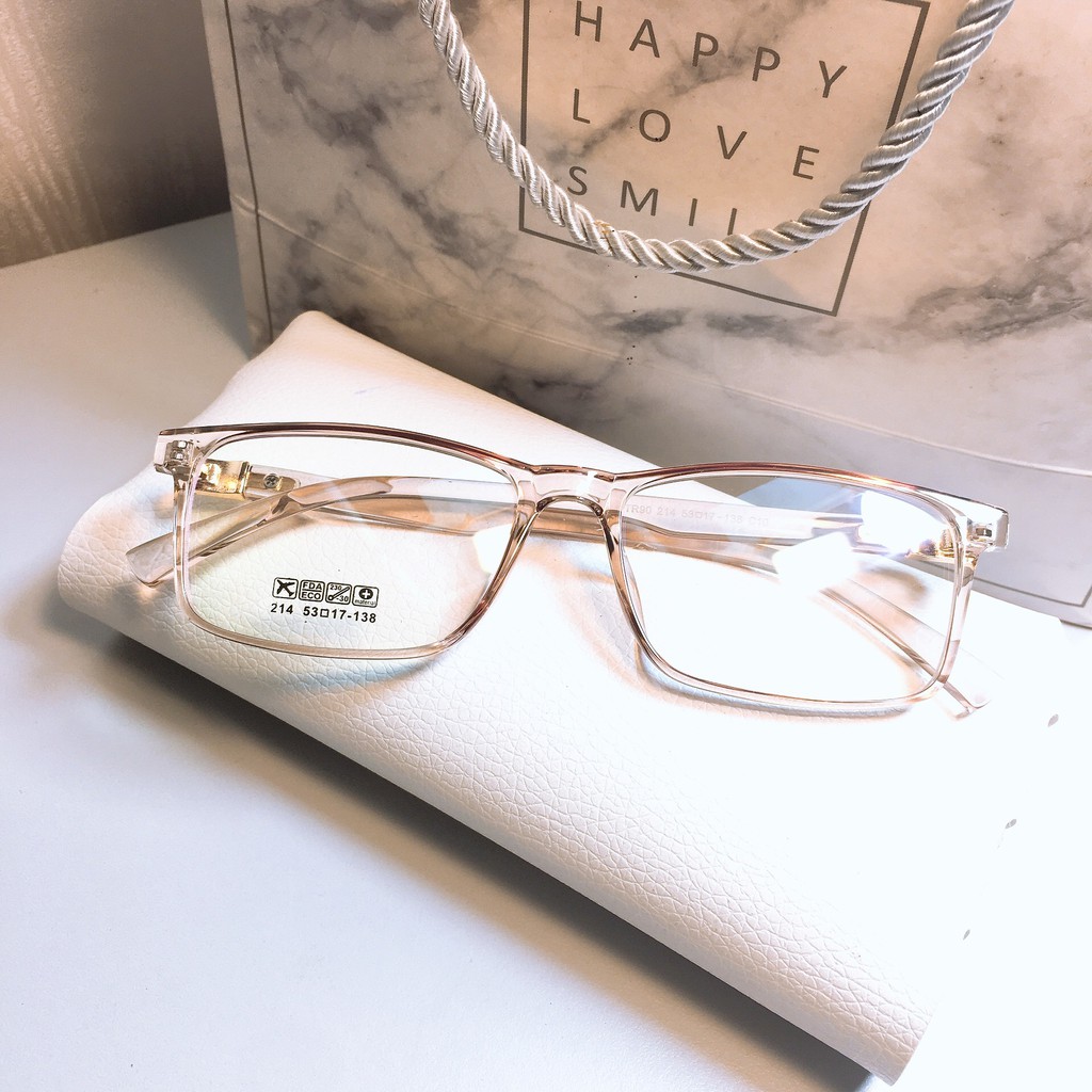Gọng kính vuông nhựa dẻo 214 Anh Shop nhiều màu sắc nhận cắt độ theo yêu cầu | BigBuy360 - bigbuy360.vn