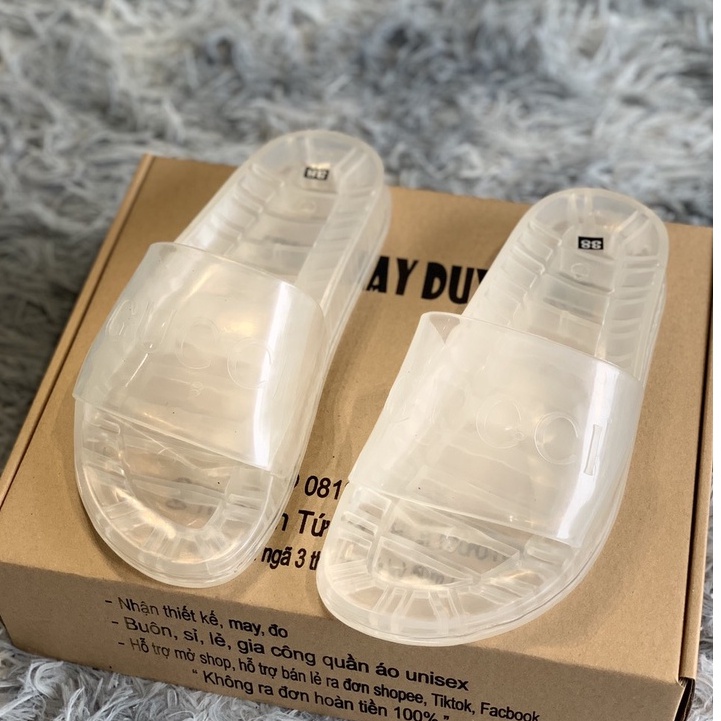Dép Nam Trong Suốt Chất Liệu Cao Su Cao Cấp, Dép Thể Thao Nam