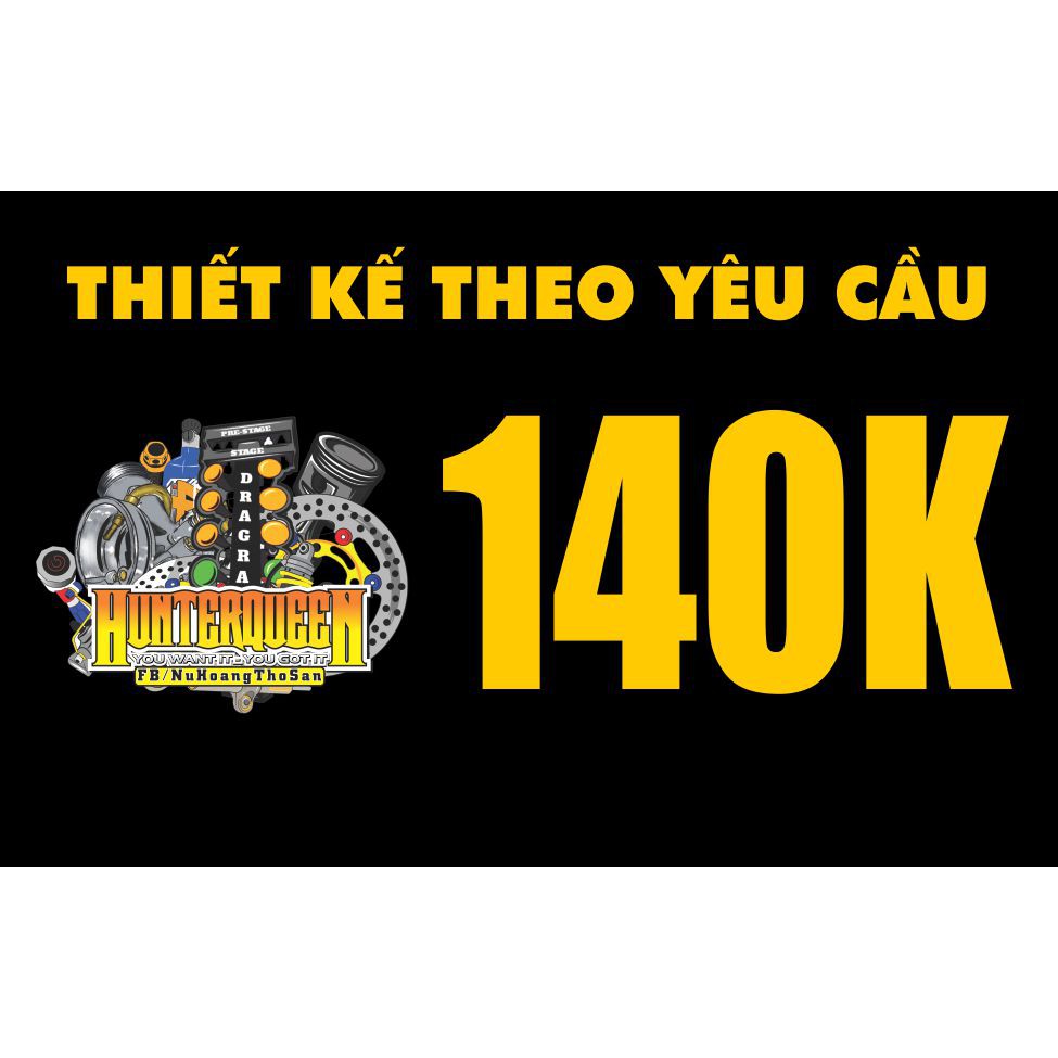Hunterqueen tem decal thiết kế theo yêu cầu. Tem nhãn , hình dán, logo, thương hiệu... Tem xe 110k-150k