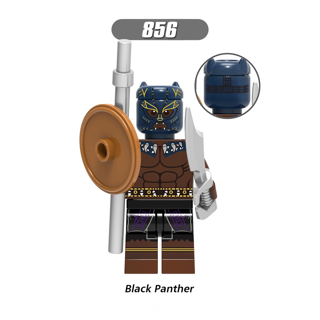Minifigures  Bộ Tộc Báo Đen Black Panther X0191