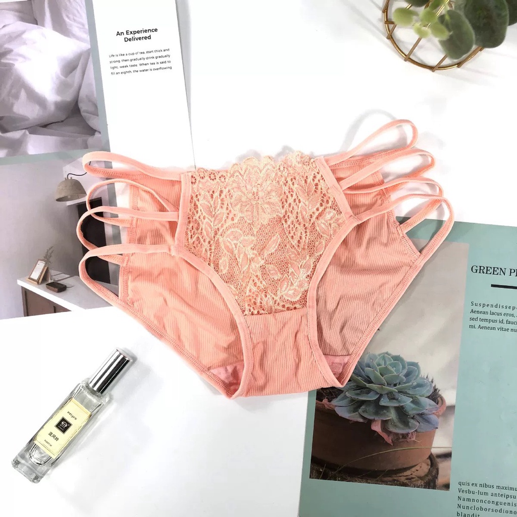 Quần Lót Ren Nữ Siêu Mỏng Xuyên Thấu - Vạt Chéo Bên Hông Sexy (3251)