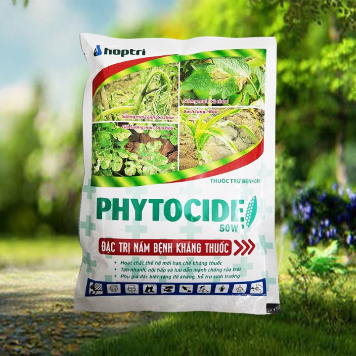 Thuốc trừ bệnh cây trồng PHYTOCIDE 50WP cho rau màu, cây ăn trái, hoa lan, cây kiểng 150g