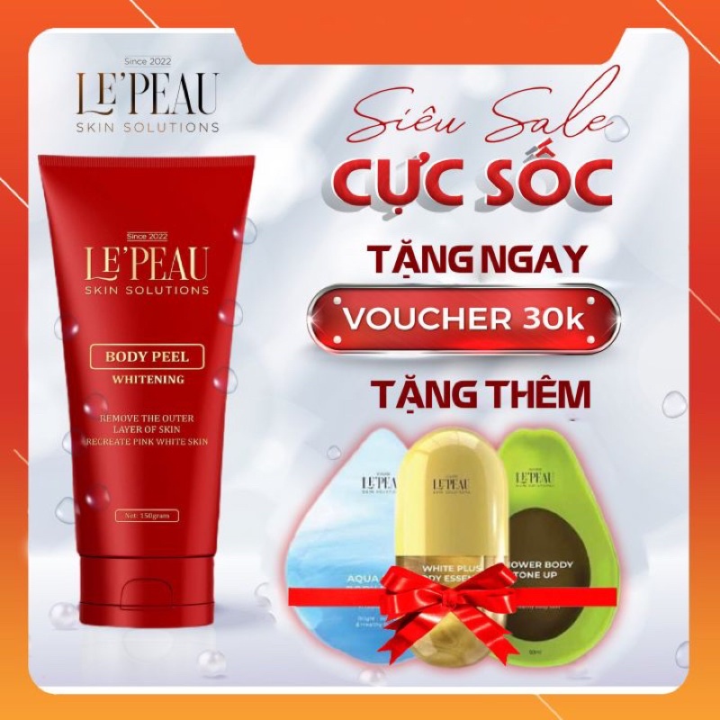 Peel nách retinol, peel body LEPEAU🍒Freeship🍒 trắng da mờ thâm sau 7 ngày, kem dưỡng ẩm, da đen sạm chay lì, trắng da