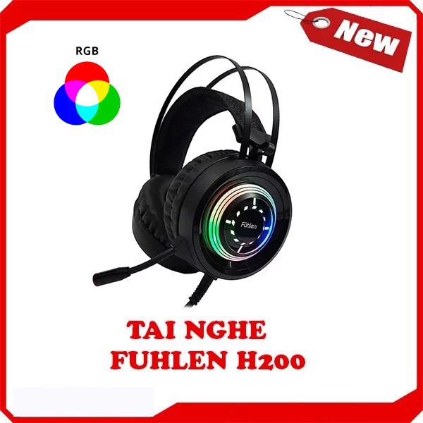 Tai nghe Fuhlen H-200 LED RGB, Fuhlen H200 cổng USB âm thanh vòm cực chất 21 | BigBuy360 - bigbuy360.vn